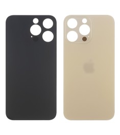 Заднее стекло корпуса для Apple iPhone 14 Pro Max Gold (золотое) маленький вырез..