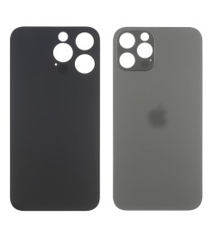 Заднее стекло корпуса для Apple iPhone 14 Pro Max Space Black (серое) маленький ..