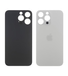 Заднее стекло корпуса для Apple iPhone 14 Pro Silver (белое) маленький вырез под..