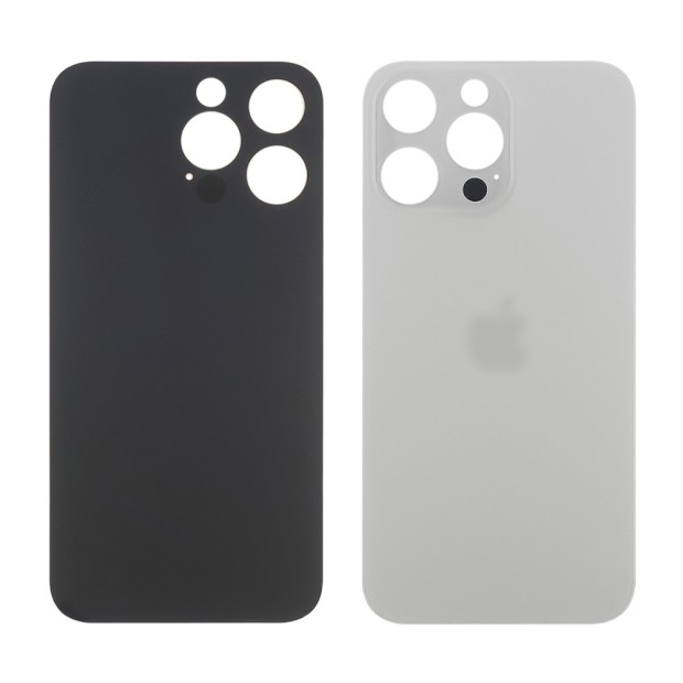 Заднее стекло корпуса для Apple iPhone 14 Pro Silver (белое) маленький вырез под камеру
