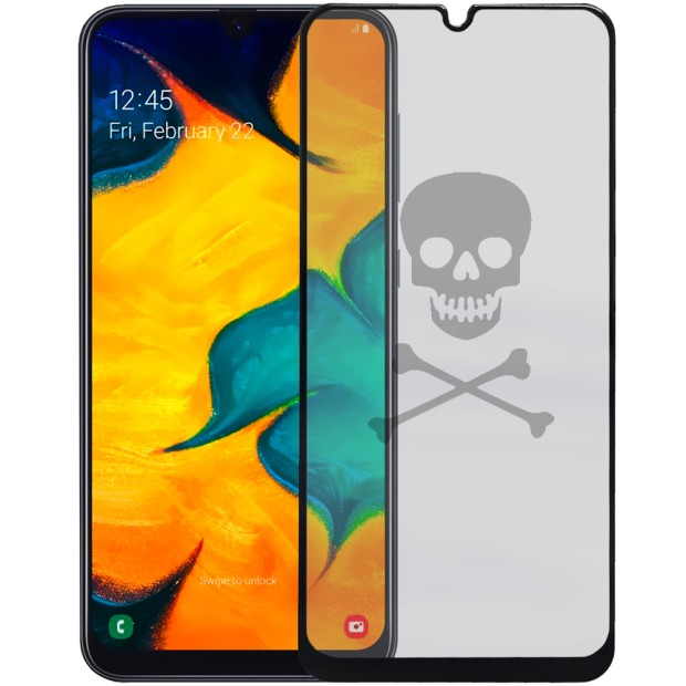 Стекло 5D Picture Samsung Galaxy A20 / A30 / A50 (2019) Black (Skull)