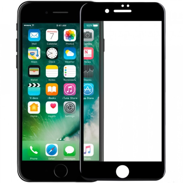 Защитное стекло 5D для Apple iPhone 7 / 8 / SE 2 Black