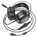 Проводные накладные наушники-гарнитура Hoco W109 Plus RGB (Чёрный)