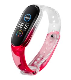 Ремешок Neon Clear Design Xiaomi Mi Band 5 (Розовый)