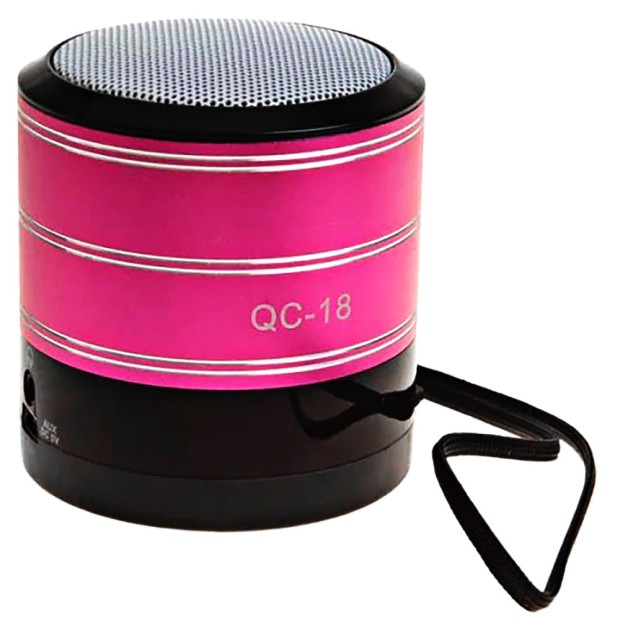 Колонка Music Mini Speaker Bluetooth QC-18 (Розовый)