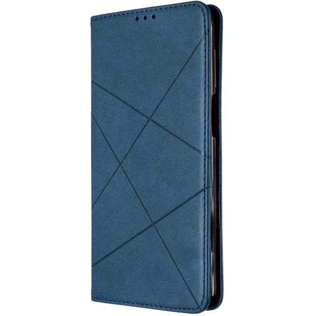 Чехол-книжка Leather Book Xiaomi Redmi Note 9 / Redmi 10X (Тёмно-синий)