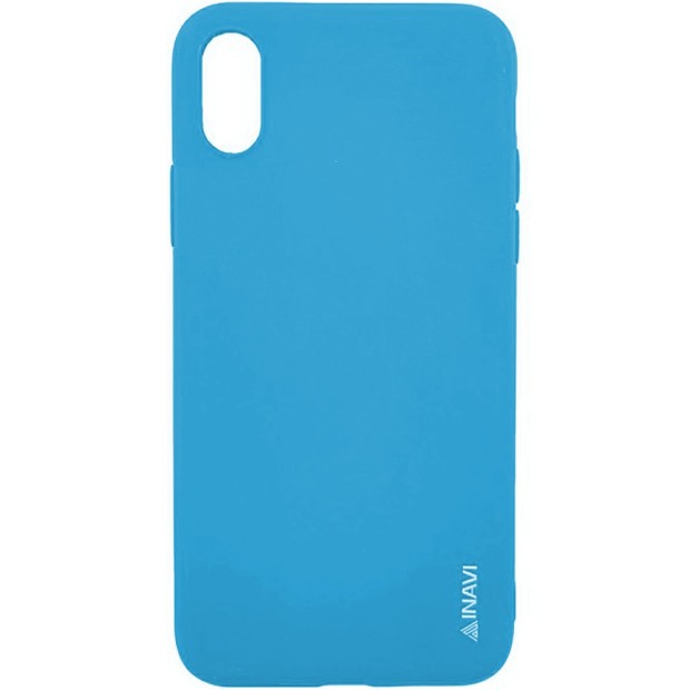 Силиконовый чехол iNavi Color iPhone X / XS (голубой)
