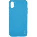 Силиконовый чехол iNavi Color iPhone X / XS (голубой)