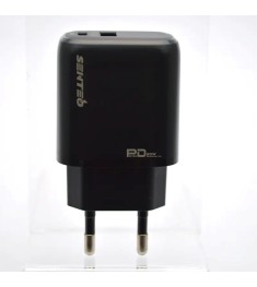 СЗУ-адаптер USB Senteo Z-07 PD QC 20W (1Type-C / 1USB) (Чёрный)