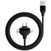 USB-кабель Joyroom S-L317 3 в 1 (Lightning / MicroUSB / Type-C) (Чёрный)