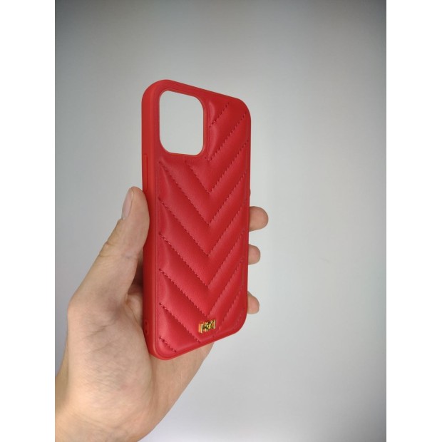 Силикон HDD YSL Apple iPhone 12 / 12 Pro (Красный)