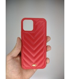 Силикон HDD YSL Apple iPhone 12 / 12 Pro (Красный)