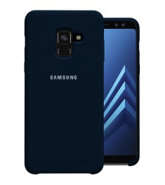 Силикон Original Case HQ Samsung Galaxy A8 (2018) A530 (Тёмно-синий)