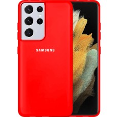 Силикон Original 360 Case Logo Samsung Galaxy S21 Ultra (Красный)