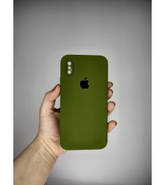 Силикон Original Square RoundCam Case Apple iPhone X / XS (46) Deep Green