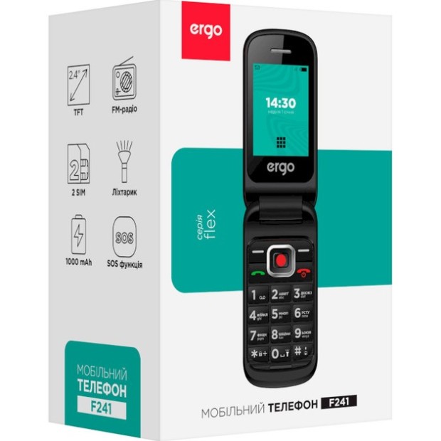 Мобильный телефон Ergo F241 Dual Sim (Black)