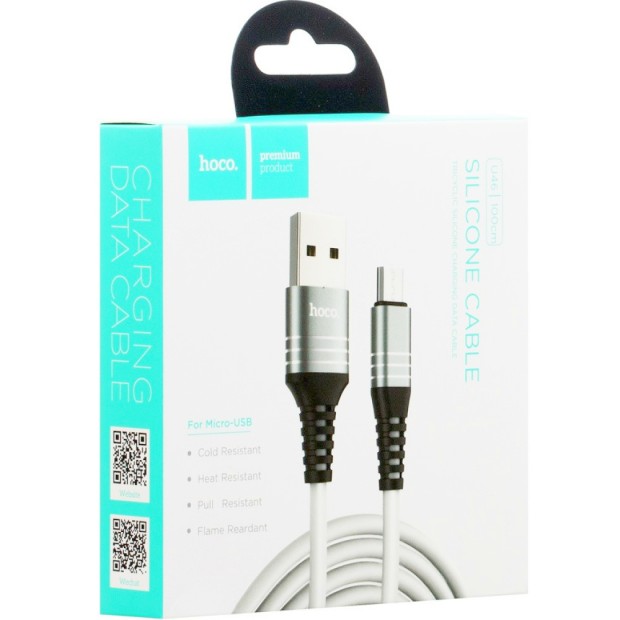 USB-кабель Hoco U46 Tricyclic (MicroUSB) (Белый)