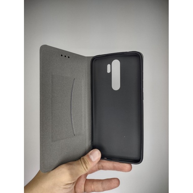 Чехол-книжка Leather Book Xiaomi Redmi Note 8 Pro (Серый)