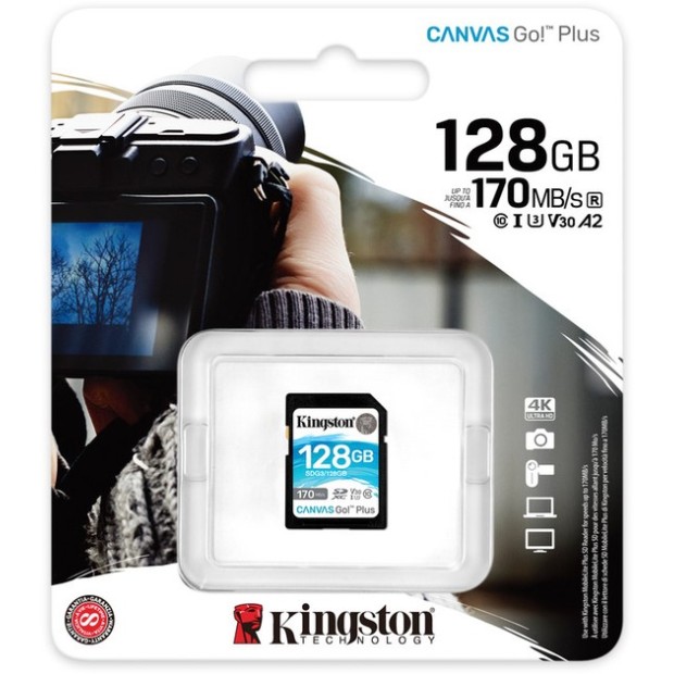 Карта памяти Kingston Canvas Go Plus SDXC 128Gb (UHS-1) (Class 10)