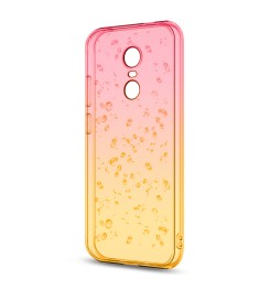 Силикон Rain Gradient Xiaomi Redmi 5 Plus (Розово-желтый)