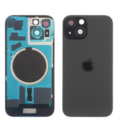 Заднее стекло корпуса для Apple iPhone 15 Plus Black (чёрное) с рамкой и стеклом..