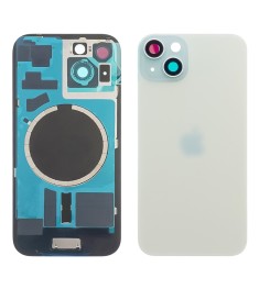 Заднее стекло корпуса для Apple iPhone 15 Plus Blue (синее) с рамкой и стеклом к..