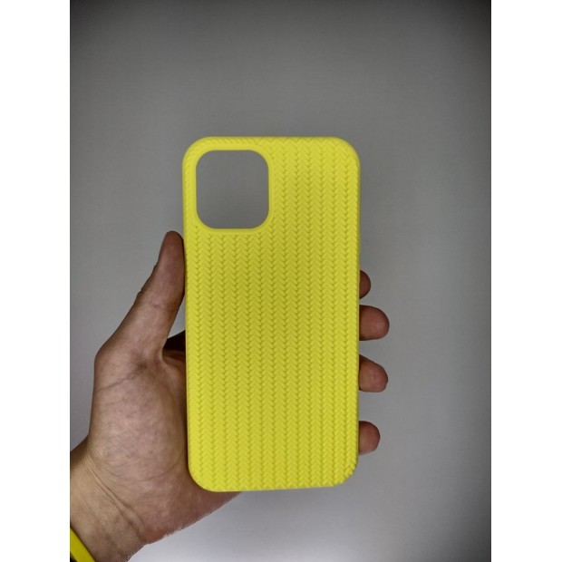 Силикон Knitted Case Apple iPhone 12 Pro Max (Lime)
