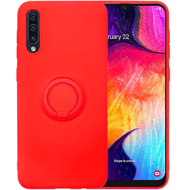 Чехол Ring Silicone Case Samsung Galaxy A30s / A50 / A50s (Красный)