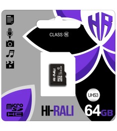 Карта памяти Hi-Rali MicroSDXC 64GB (UHS-3) (Class 10)