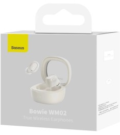 Беспроводные наушники-гарнитура вакуумные Baseus Bowie WM02 (White)
