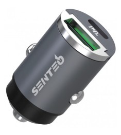 АЗУ-адаптер Senteo Q-01 20W 3A (1USB / 1Type-C) (Чёрный)