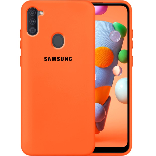 Силикон Original 360 Case Logo Samsung Galaxy M11 / A11 (2020) (Оранжевый)