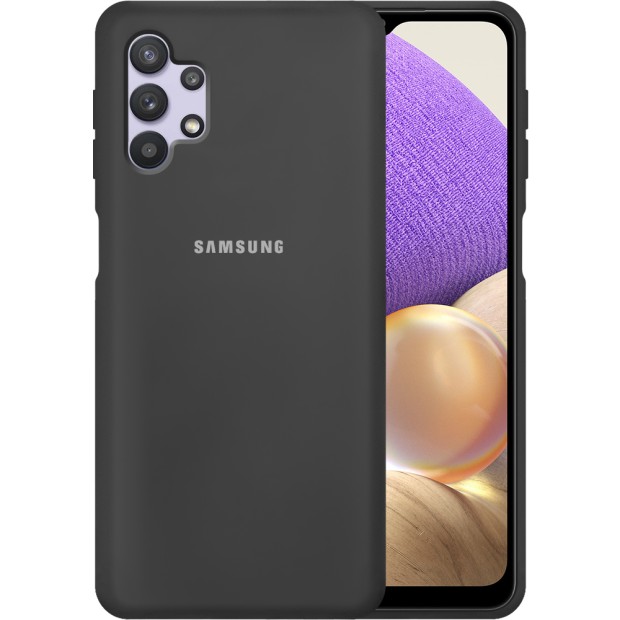Силикон Original 360 Case Logo Samsung Galaxy A32 (2021) (Чёрный)
