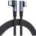 USB-кабель UGREEN US335 Angled 100W (1m) (Type-C to Type-C) (Black) USB-кабель UGREEN US335 Angled 100W (1m) (Type-C to Type-C) (Black)