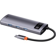 Переходник USB HUB Baseus Baseus Metal Gleam Series 5-in-1 CAHUB-CX0G (Серый)