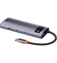 Переходник USB HUB Baseus Baseus Metal Gleam Series 5-in-1 CAHUB-CX0G (Серый)