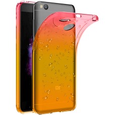 Силикон Rain Gradient Xiaomi Redmi 4x (Розово-желтый)