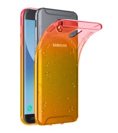 Силикон Rain Gradient Samsung Galaxy J5 (2017) J530 (Розово-желтый)