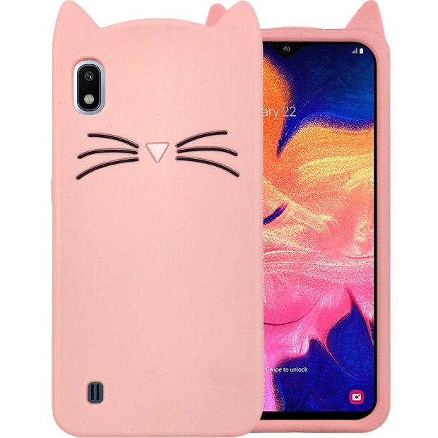 Силикон Kitty Case Samsung Galaxy A10 (2019) (Розовый)