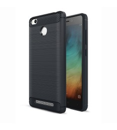 Силиконовый чехол Polished Carbon Xiaomi Redmi 3s / 3 Pro (Черный)