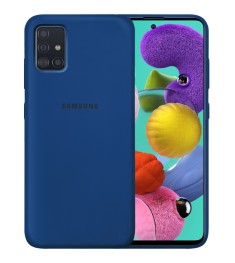 Силикон Original 360 Case Logo Samsung Galaxy A51 (2020) (Кобальт)