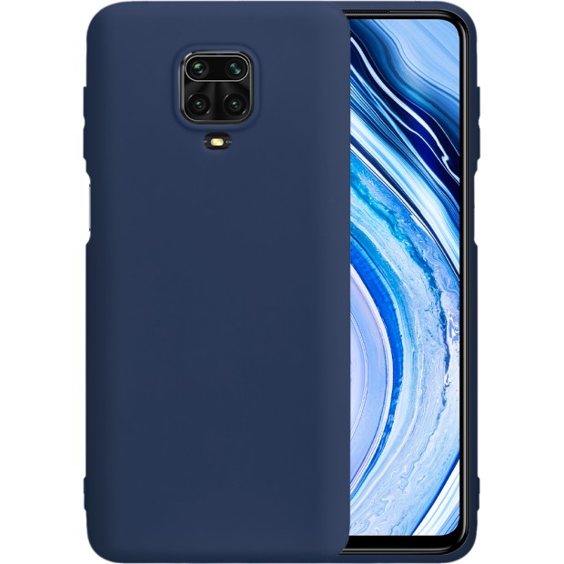 Силикон iNavi Color Xiaomi Redmi Note 9S / Pro / Max (Тёмно-синий)