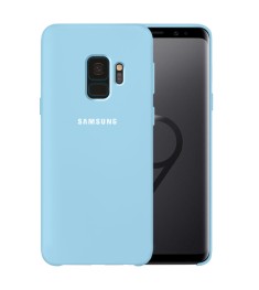 Силикон Original Case Logo Samsung Galaxy S9 (Голубой)