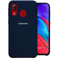 Силиконовый чехол Original Case Samsung Galaxy A40 (2019) (Тёмно-синий)