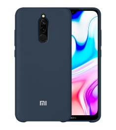 Силикон Original Case Logo Xiaomi Redmi 8 (Тёмно-синий)