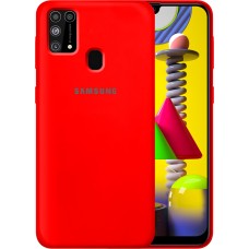 Силикон Original Round Case Logo Samsung Galaxy M31 (2020) (Красный)
