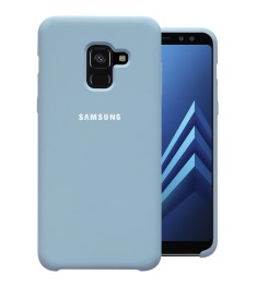 Силикон Original Case HQ Samsung Galaxy A8 (2018) A530 (Светло-голубой)