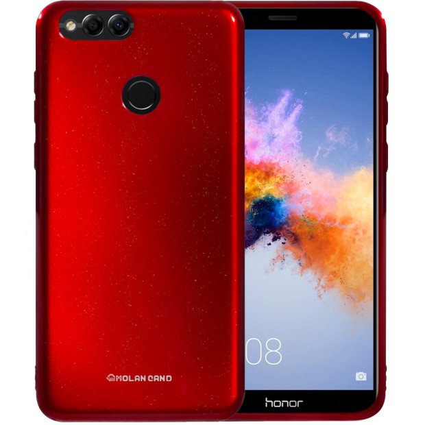 Силиконовый чехол Molan Shining Huawei Honor 7X  (Красный)