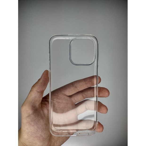 Чехол силиконовый WS Apple iPhone 15 Pro Max (Прозрачный)
