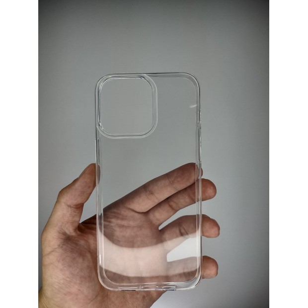 Чехол силиконовый WS Apple iPhone 15 Pro Max (Прозрачный)